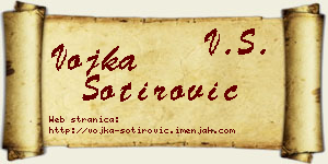 Vojka Sotirović vizit kartica